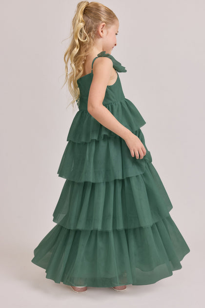 Juniors Poppy Tulle Dress | Made To Order | Greenery