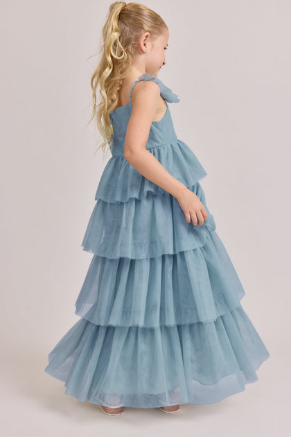 Juniors Poppy Tulle Dress | Made To Order | Light Blue