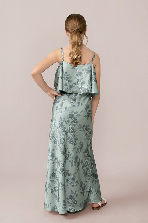 Juniors Riley Convertible Satin Floral Print Dress