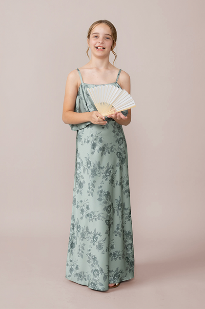 Model: Elise; Size: J12; Color: Sage Bouquet