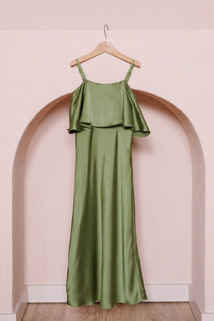 Juniors Riley Convertible Satin Dress | Made To Order | Fern