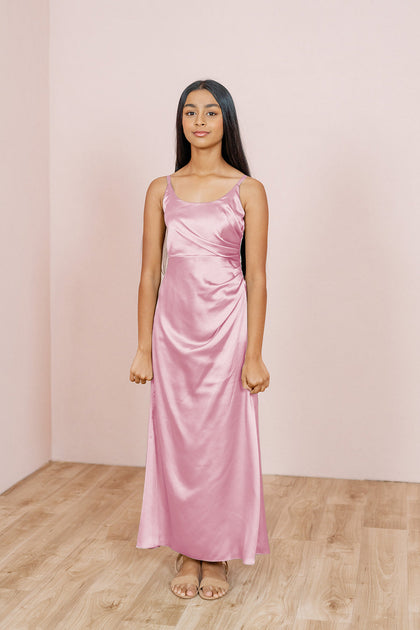 Juniors Rory Satin Dress | Made To Order | Perfect Pink