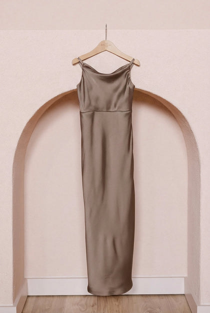 Juniors Skye Satin Dress | Made To Order | Truffle