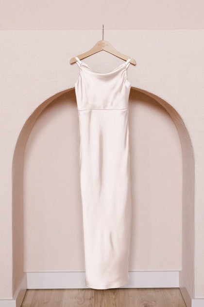 Juniors Skye Satin Dress | Made To Order | Blush