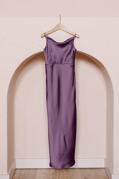 Juniors Skye Satin Dress | Made To Order | Dusty Plum