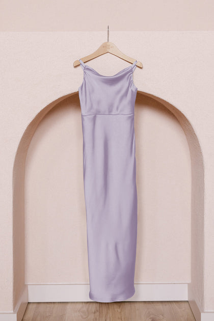 Juniors Skye Satin Dress | Made To Order | Light Lavender