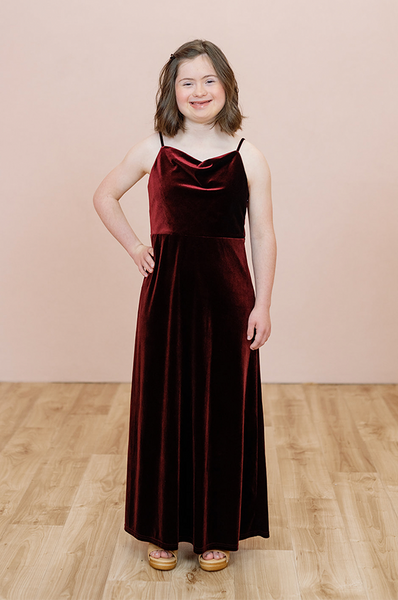 Juniors Skye Velvet Dress | Made To Order Dusty Rose Juniors Skye Velvet Dress | Made To Order Dusty Rose