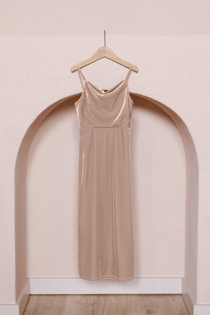 Juniors Skye Velvet Dress | Made To Order | Champagne