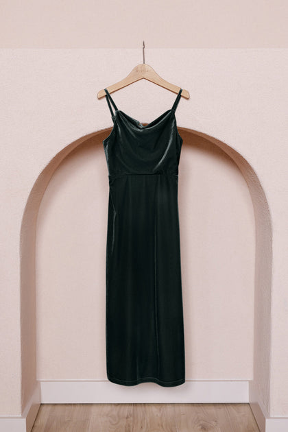 Kids Skye Velvet Dress | Made To Order | Emerald