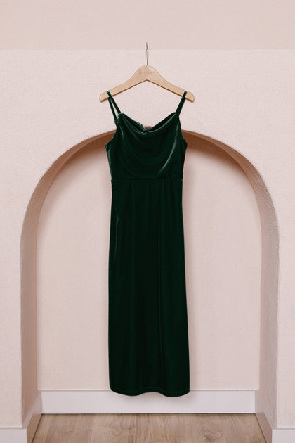 Kids Skye Velvet Dress | Made To Order | Emerald