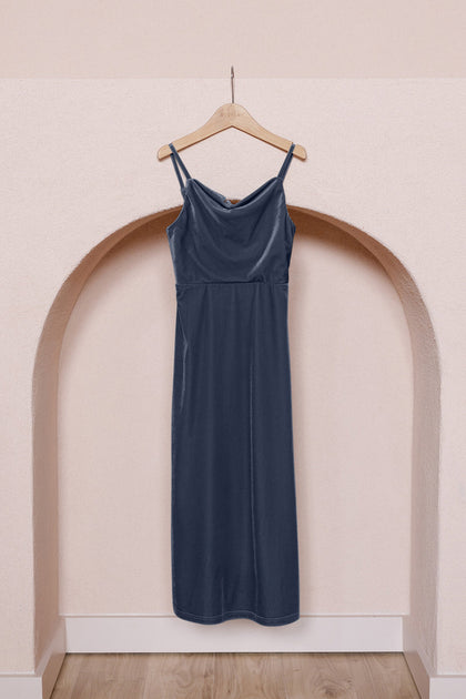 Juniors Skye Velvet Dress | Made To Order | Indie Blue