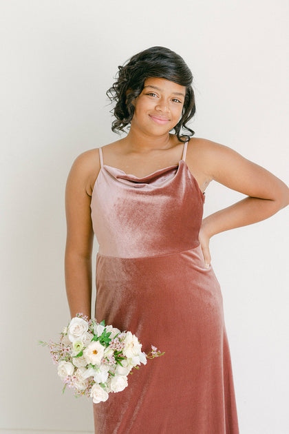 Model: Makayla; Size: J18; Color: Dusty Rose
