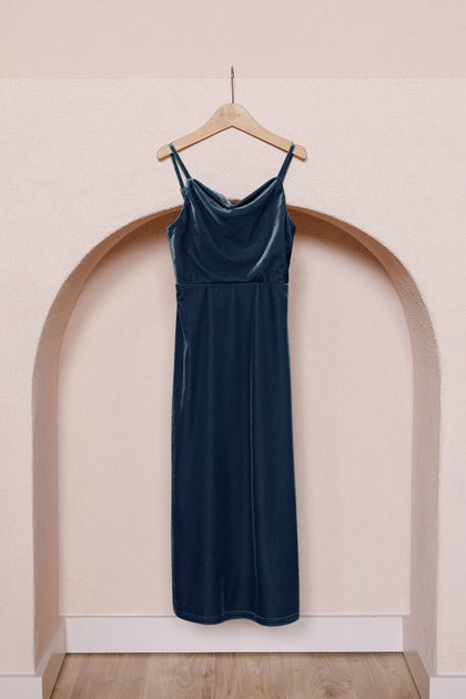 Juniors Skye Velvet Dress | Made To Order | Royal Blue