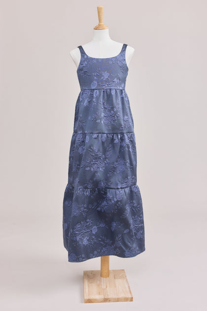 Juniors Winslet Jacquard Dress | Made To Order | Indie Blue