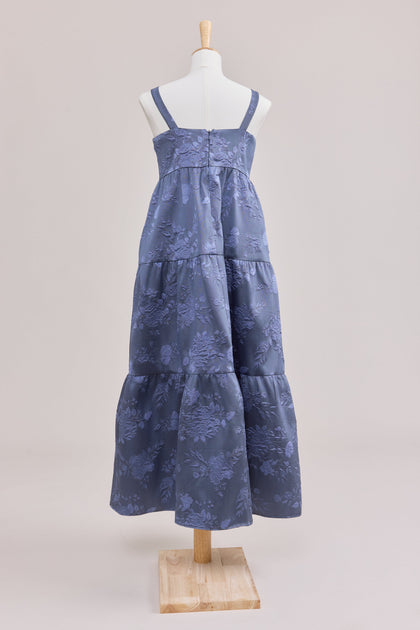 Juniors Winslet Jacquard Dress | Made To Order | Indie Blue