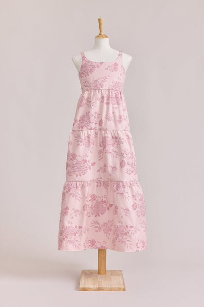 Juniors Winslet Jacquard Dress | Made To Order | Pink