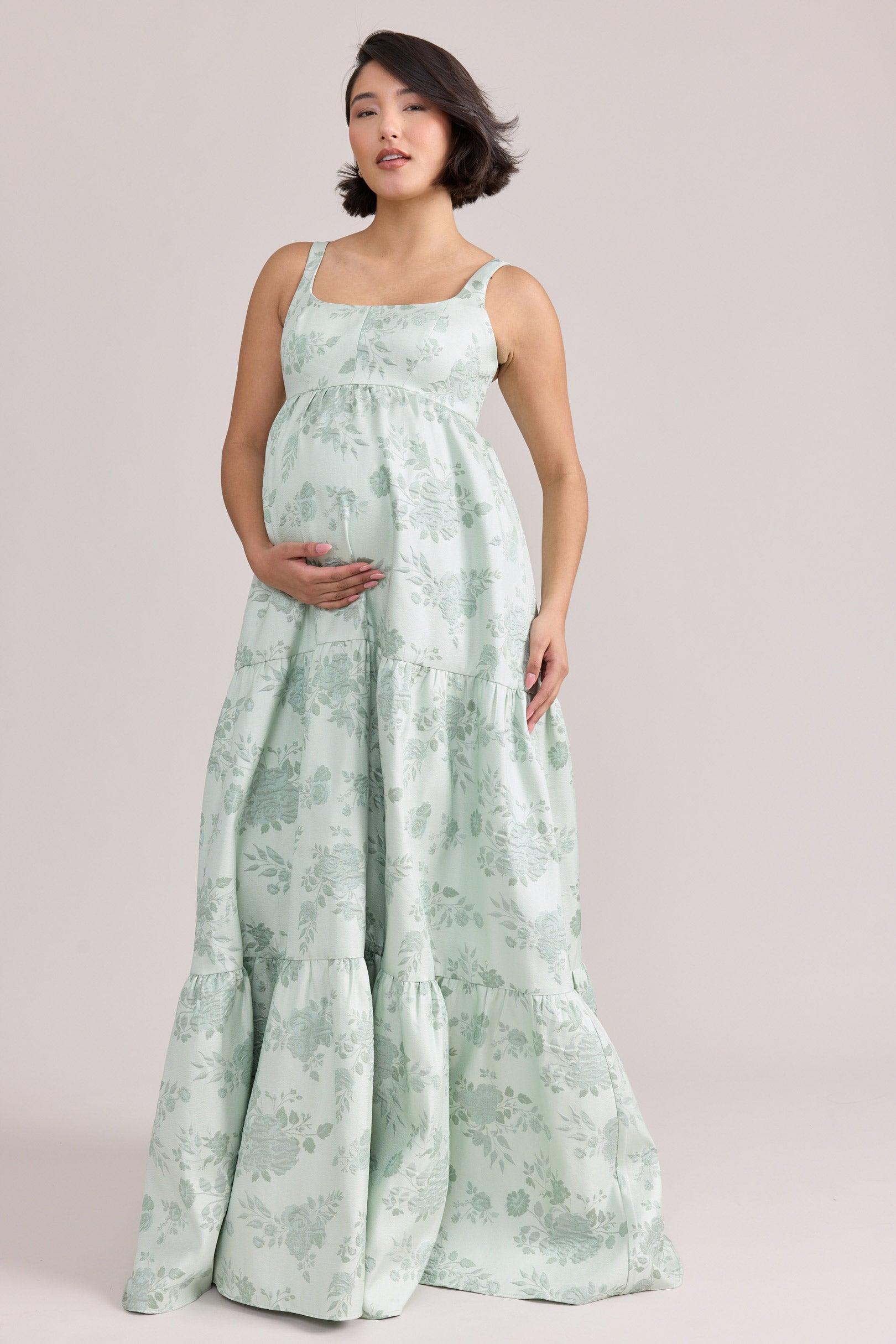 Juniper Jacquard Dress | Made To Order Sage Juniper Jacquard Dress | Made To Order Sage