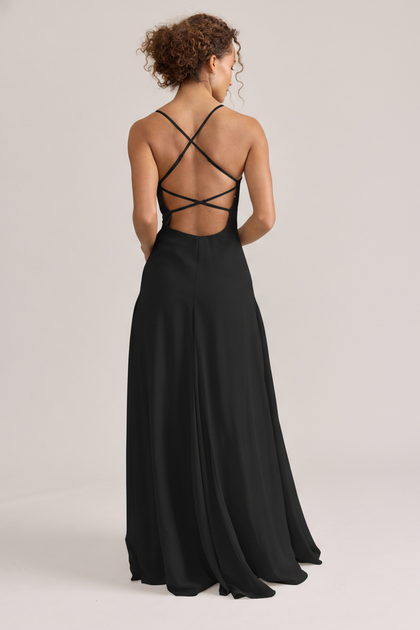Karsyn Chiffon Dress | Made To Order | Black