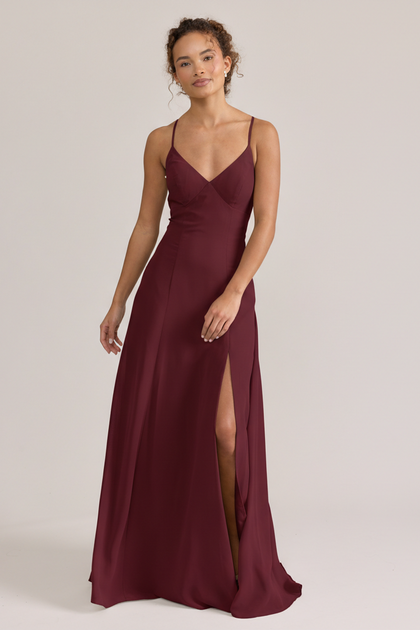 Karsyn Chiffon Dress | Made To Order | Cabernet