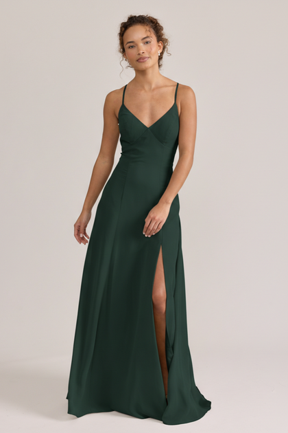 Karsyn Chiffon Dress | Made To Order | Classic Emerald