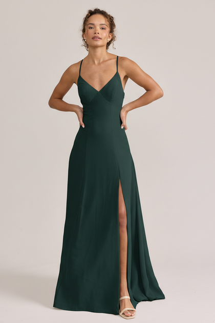 Karsyn Chiffon Dress | Made To Order | Classic Emerald