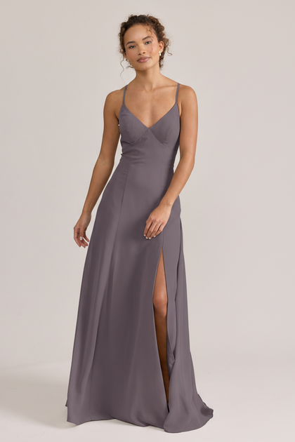 Karsyn Chiffon Dress | Made To Order | Dusty Purple