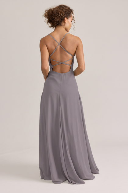 Karsyn Chiffon Dress | Made To Order | Dusty Purple