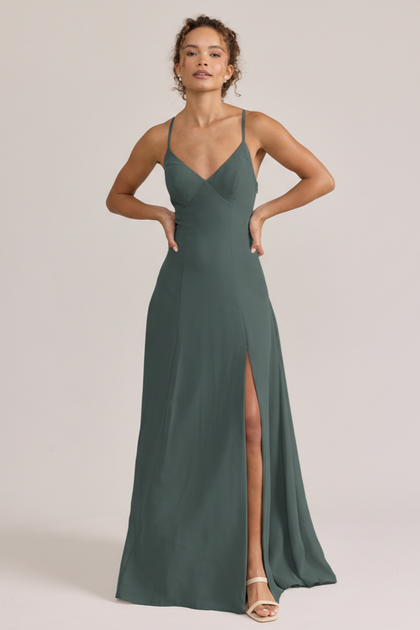 Karsyn Chiffon Dress | Made To Order | Eucalyptus
