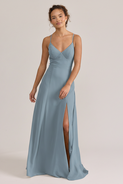 Karsyn Chiffon Dress | Made To Order | French Blue