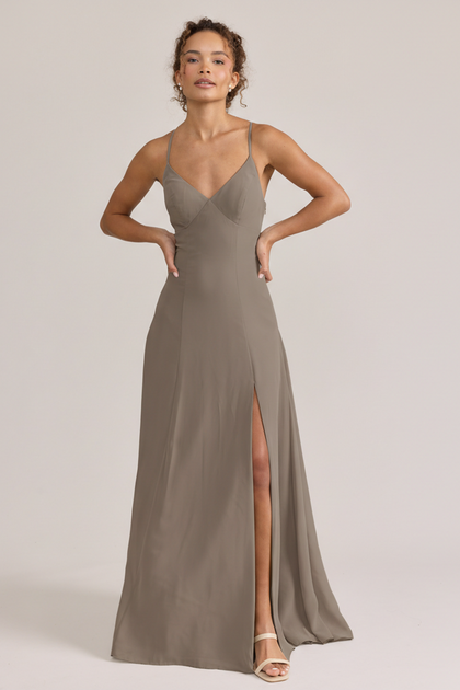 Karsyn Chiffon Dress | Made To Order | Latte