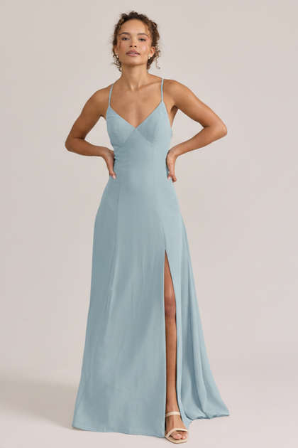 Karsyn Chiffon Dress | Made To Order | Light Blue