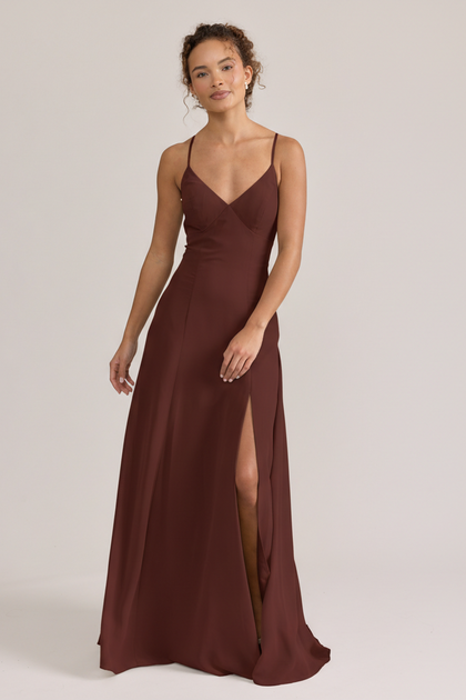 Karsyn Chiffon Dress | Made To Order | Mahogany