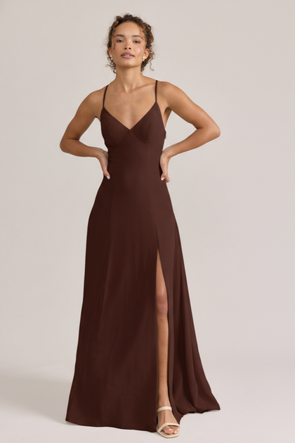 Karsyn Chiffon Dress | Made To Order | Mahogany
