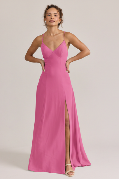 Karsyn Chiffon Dress | Made To Order | Malibu Pink