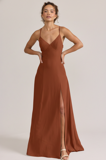 Karsyn Chiffon Dress | Made To Order | Rust