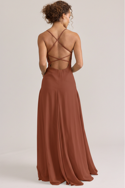 Karsyn Chiffon Dress | Made To Order | Rust