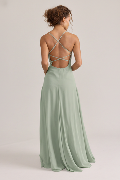 Karsyn Chiffon Dress | Made To Order | Sage
