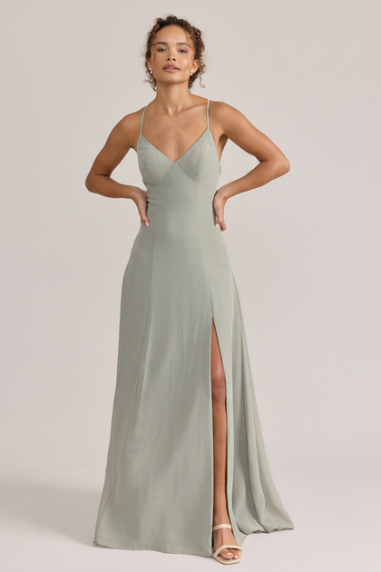 Karsyn Chiffon Dress | Made To Order | Sage