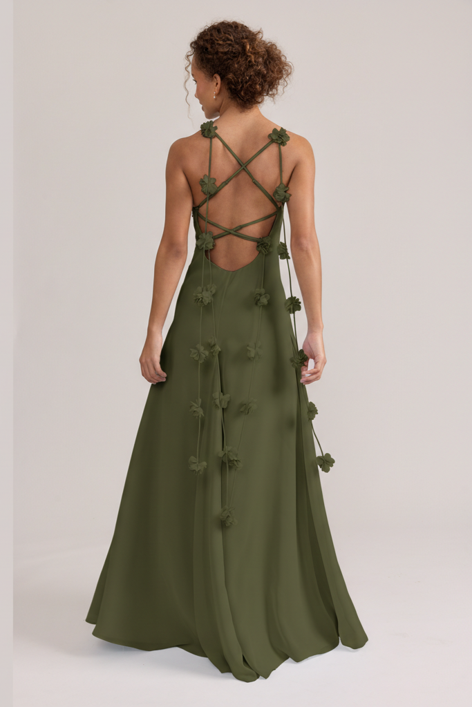 Karsyn Luxe Chiffon Dress | Made To Order Deep Olive Karsyn Luxe Chiffon Dress | Made To Order Deep Olive