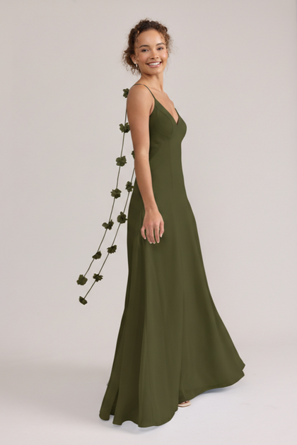 Model: Erica; Size: 4; Color: Deep Olive