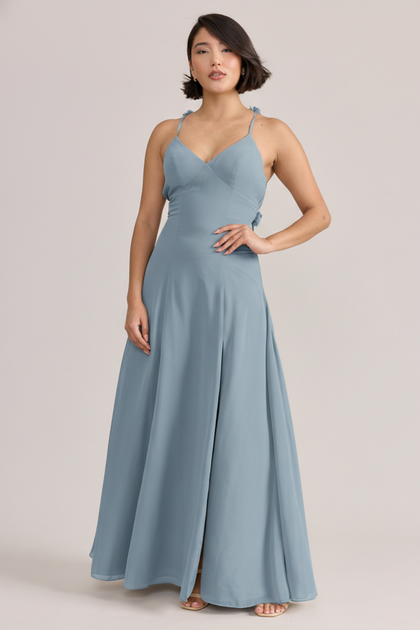 Karsyn Luxe Chiffon Dress | Made To Order | French Blue