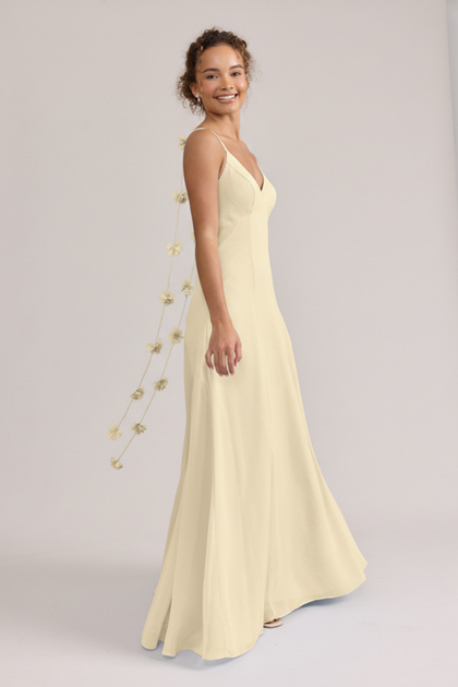 Karsyn Luxe Chiffon Dress | Made To Order | Pale Yellow