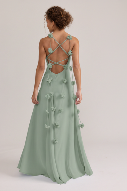 Karsyn Luxe Chiffon Dress | Made To Order | Sage