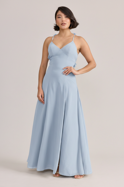 Karsyn Luxe Chiffon Dress | Made To Order | Sky Blue