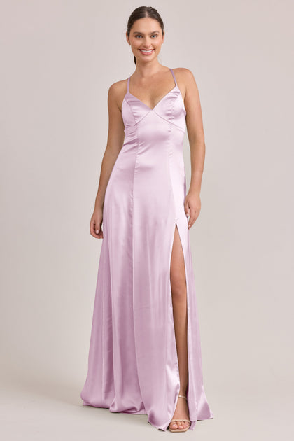 Karsyn Satin Dress | Made To Order | Baby Pink