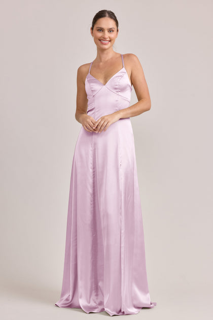 Karsyn Satin Dress | Made To Order | Baby Pink