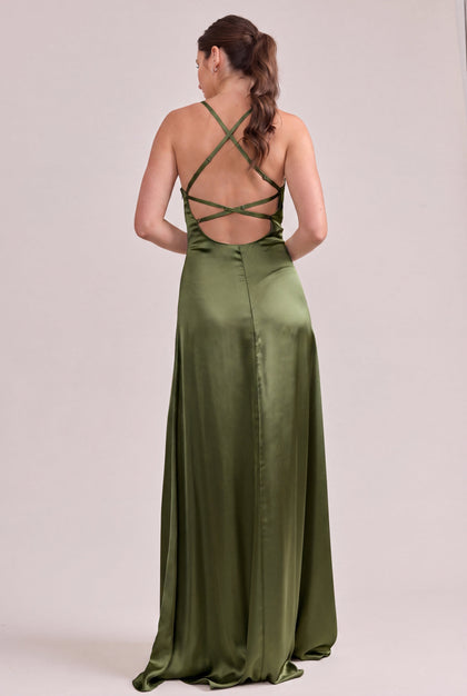 Karsyn Satin Dress | Made To Order | Fern