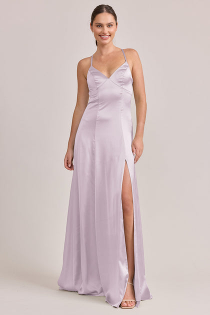 Karsyn Satin Dress | Made To Order | Lilac