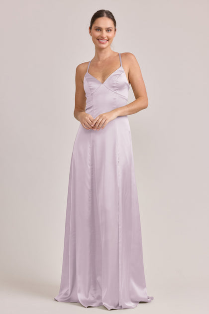 Karsyn Satin Dress | Made To Order | Lilac