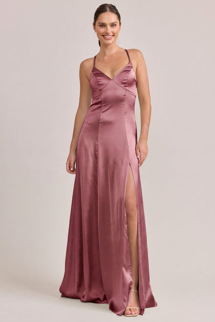 Karsyn Satin Dress | Made To Order | Raspberry